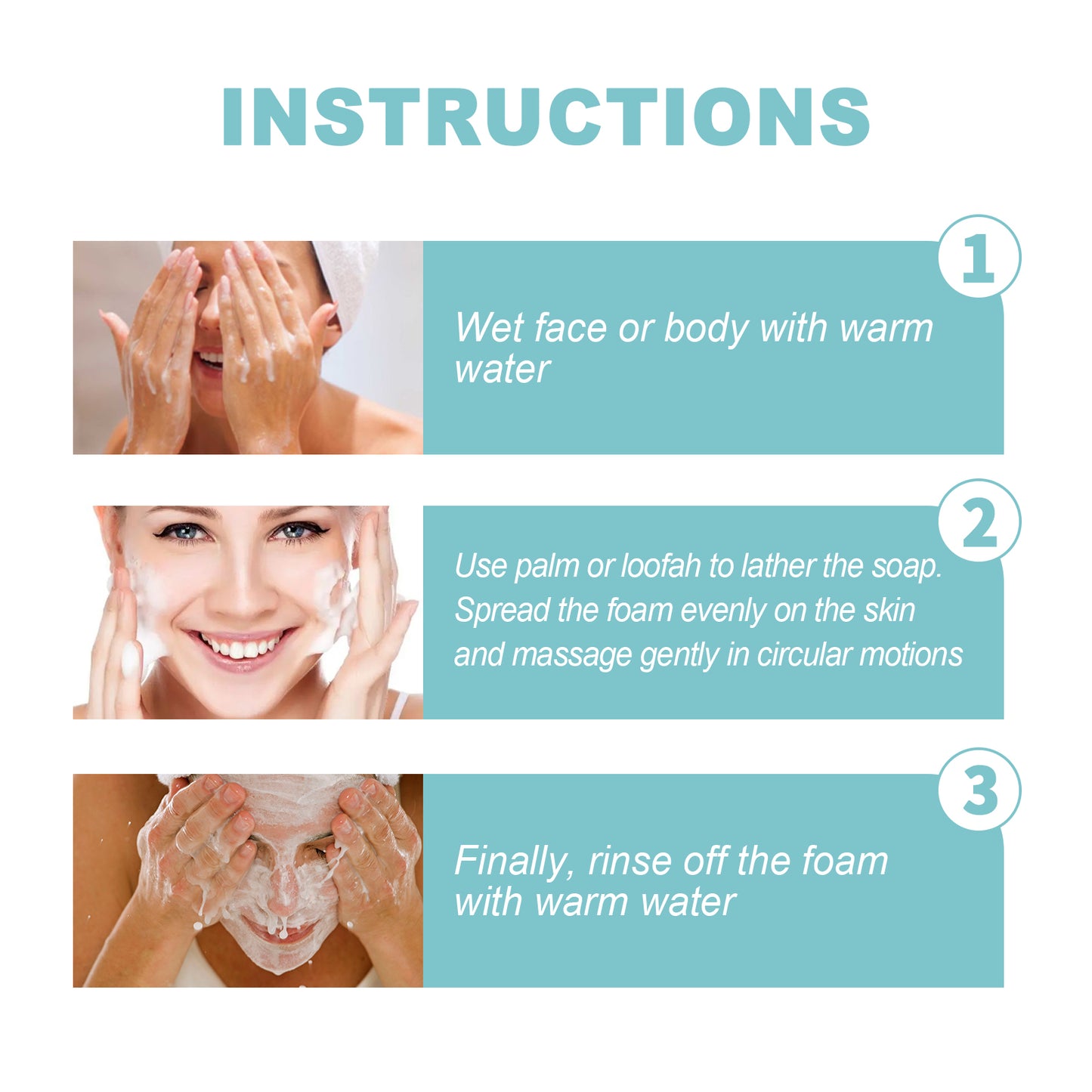 EELHOE Protein Repair Cleansing Soap Cleans Pores, Lighens Acne Dark Spots, Moisturizes Brightening Face Wash Soap