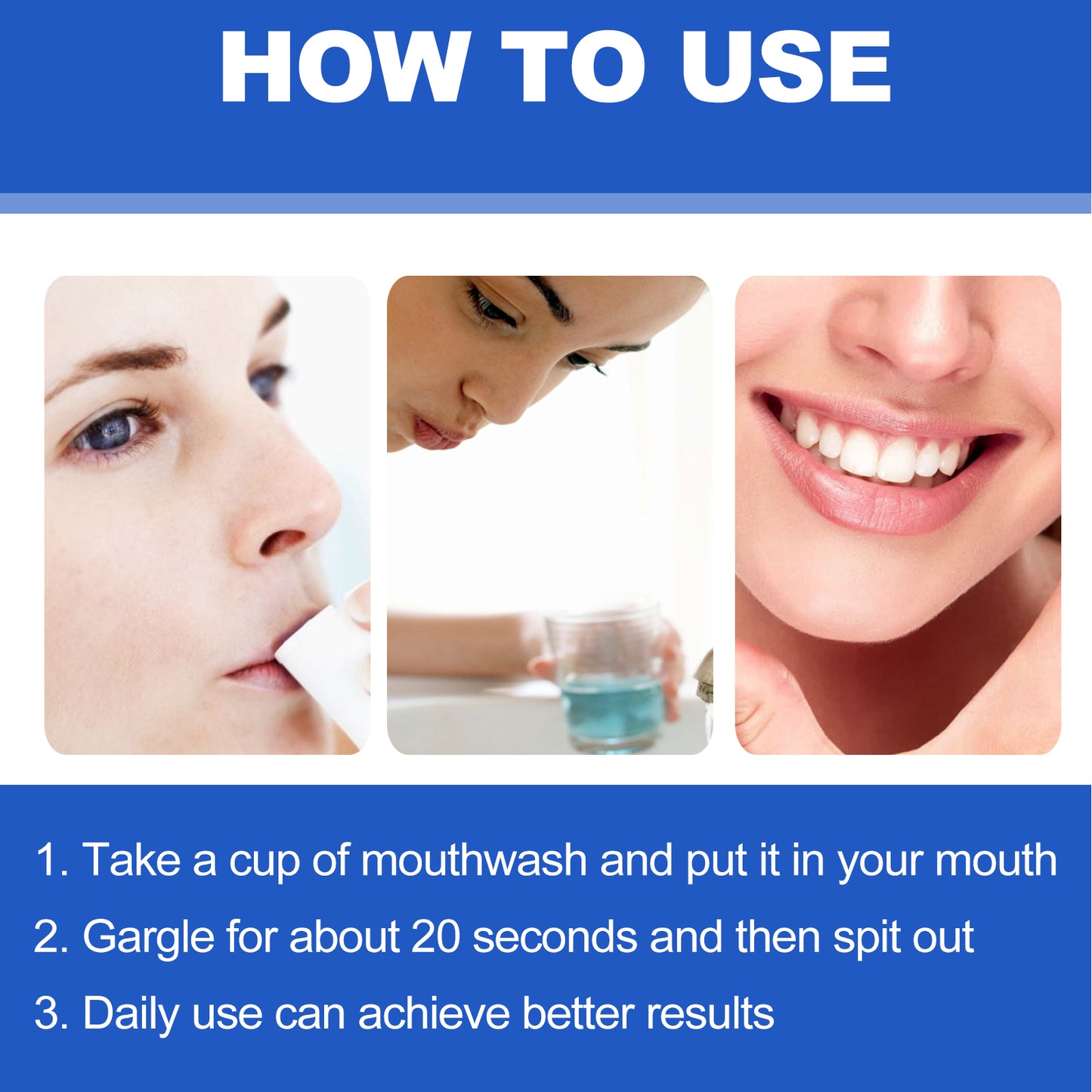 Whitening Mouthwash, Clean Stains Oral Care Fresh Breath Mouthwash