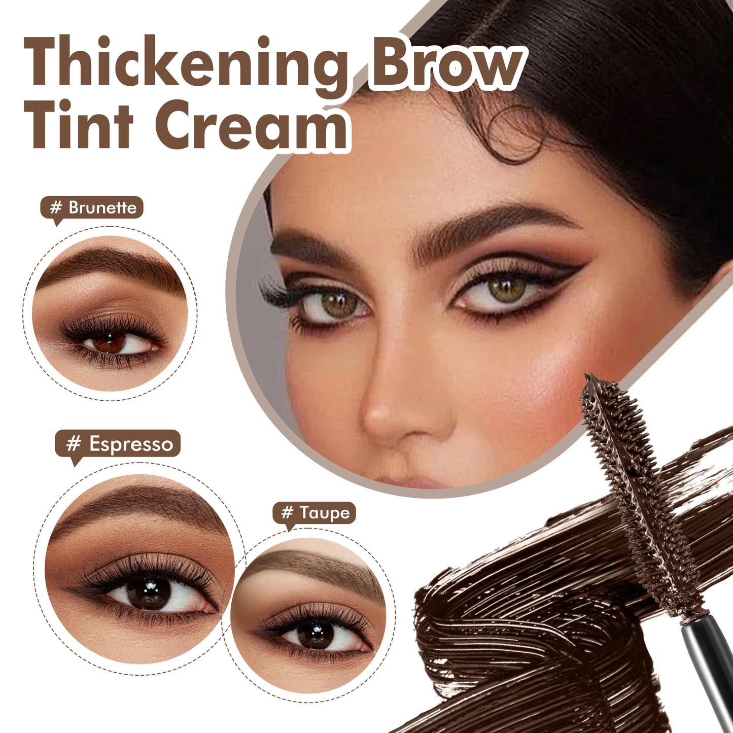 EELHOE Fiber Brow Dye Series, Natural Makeup, Color, Water Resistance And Stereoscopic Eyebrow Makeup