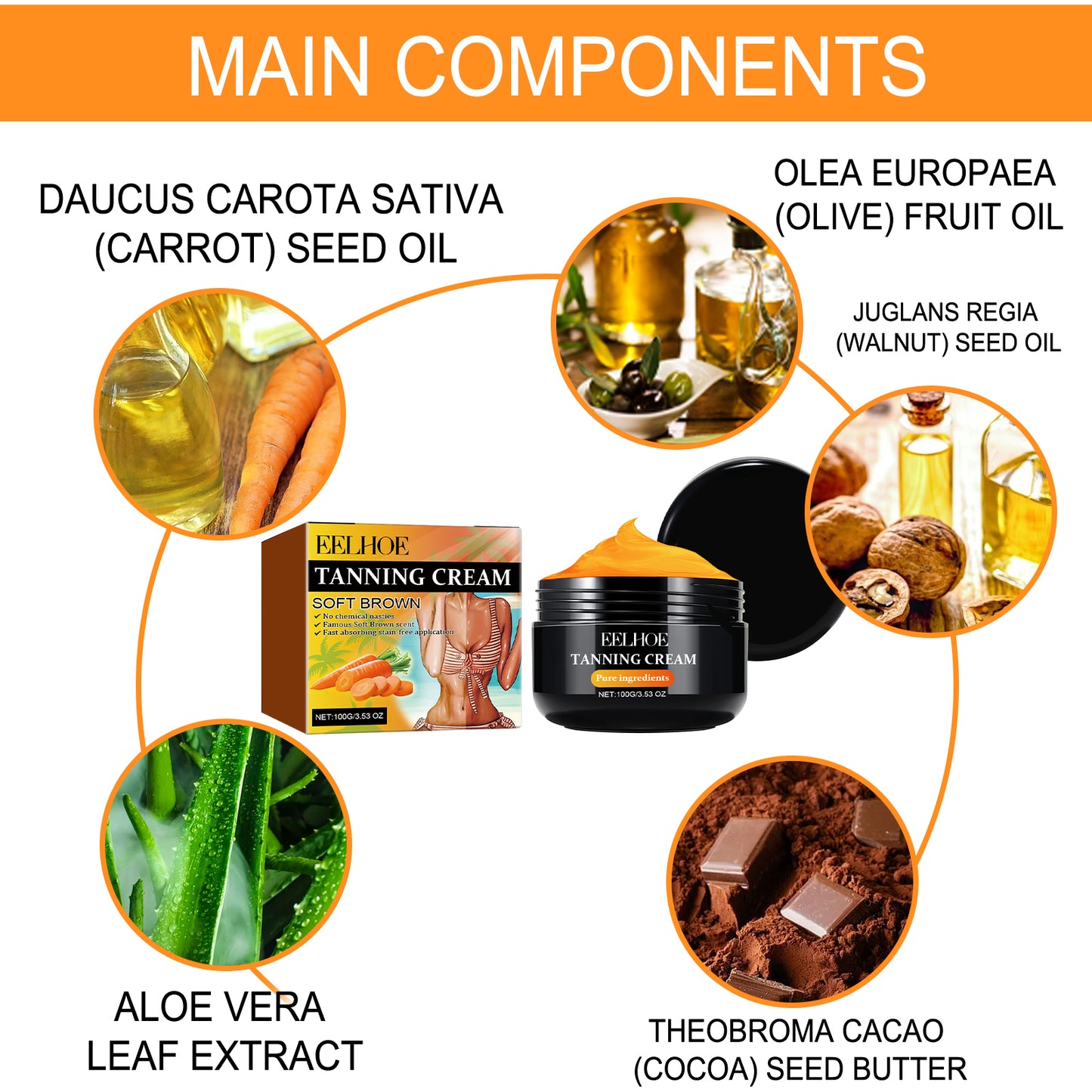 Tanning Cream, Outdoor Beach Tanning Helps Tan Wheat Tan Moisturizes Skin And Helps Tan Skin