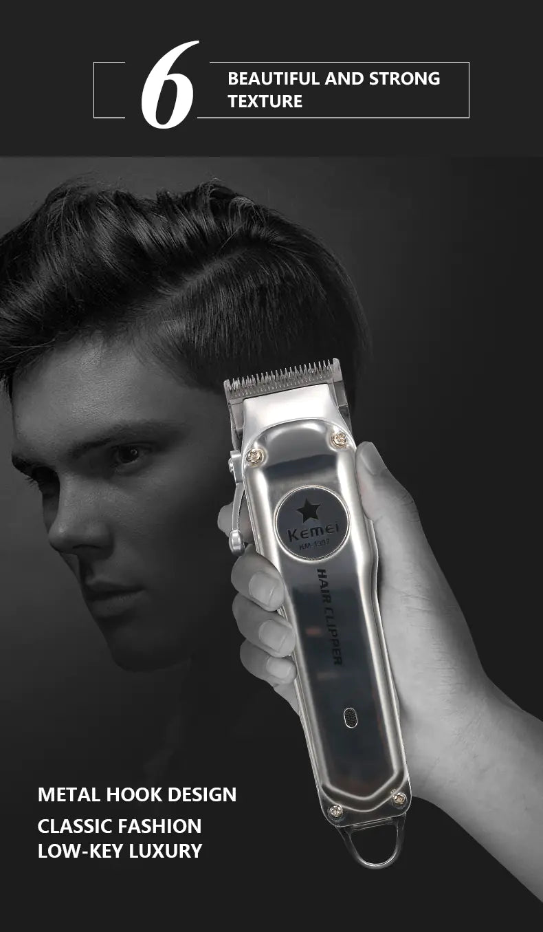 Kemei Rechargeable Electric Hair Clipper for Men