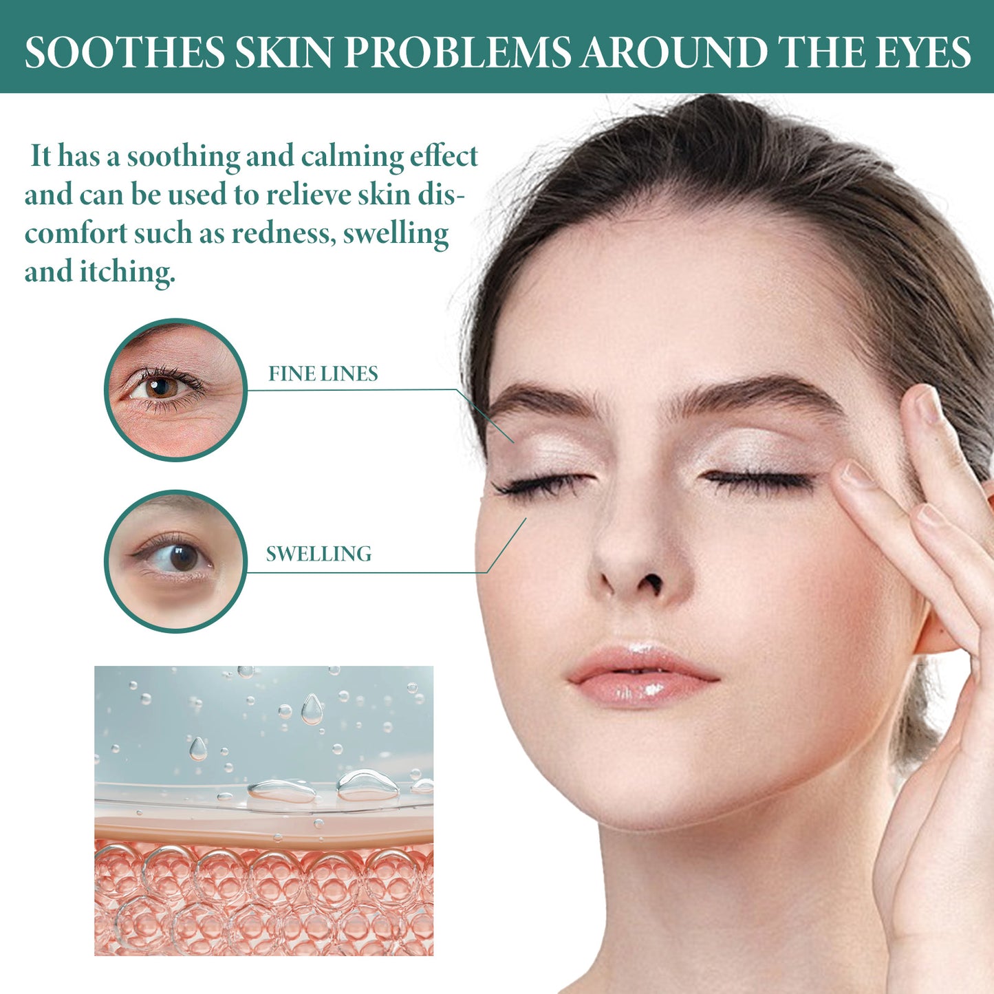 Puffy Eye Serum, Repair Essence Refreshing Hydrating Firming Brightens The Nicotinamide