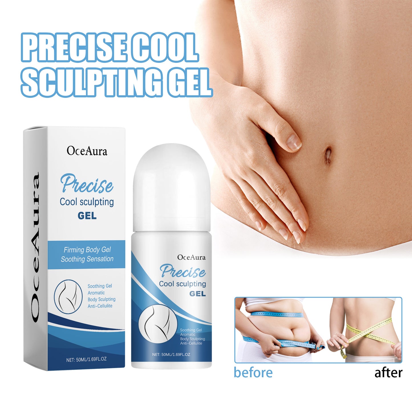 Precise Cool Sculpting Gel, Firming Thigh Muscles Abdominal Fat Shaping Slimming Body Care Ball