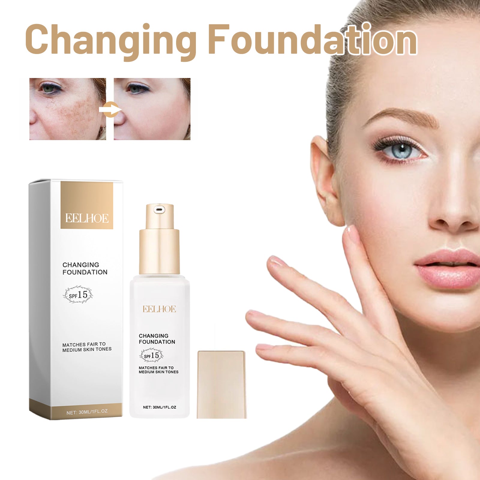 Changing Foundation, Its Moisturizing Carry Bright Color Of Skin Block Defect Containment Exquisite Light Lasting Foundation