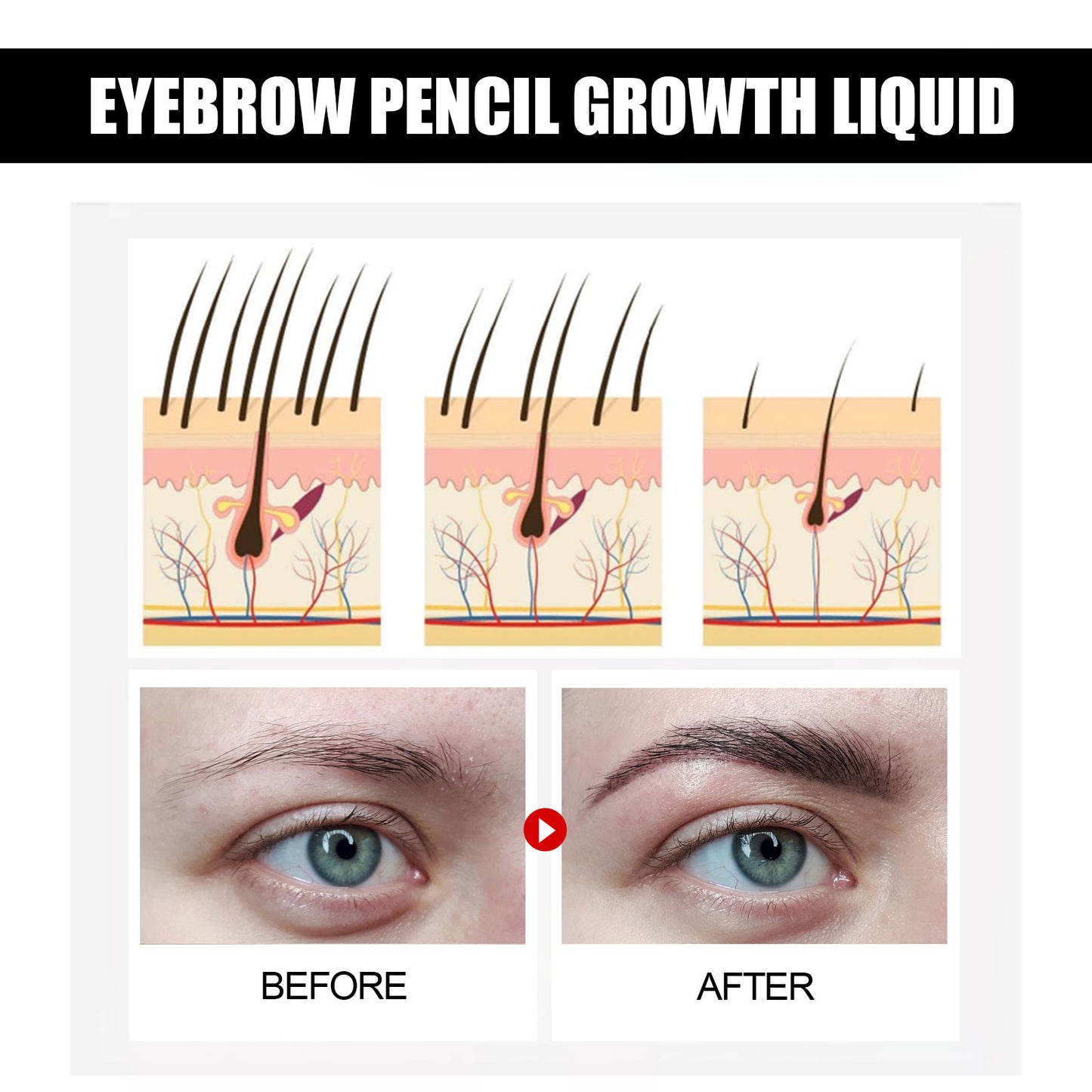 Eyebrow Liquid Dark Thick Natural Oil Eyebrow Repair Mild Moisturizing Treatment