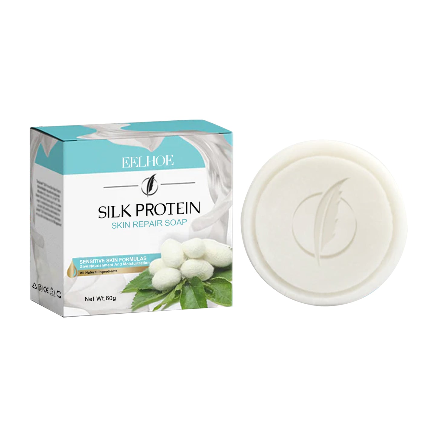 EELHOE Protein Repair Cleansing Soap Cleans Pores, Lighens Acne Dark Spots, Moisturizes Brightening Face Wash Soap