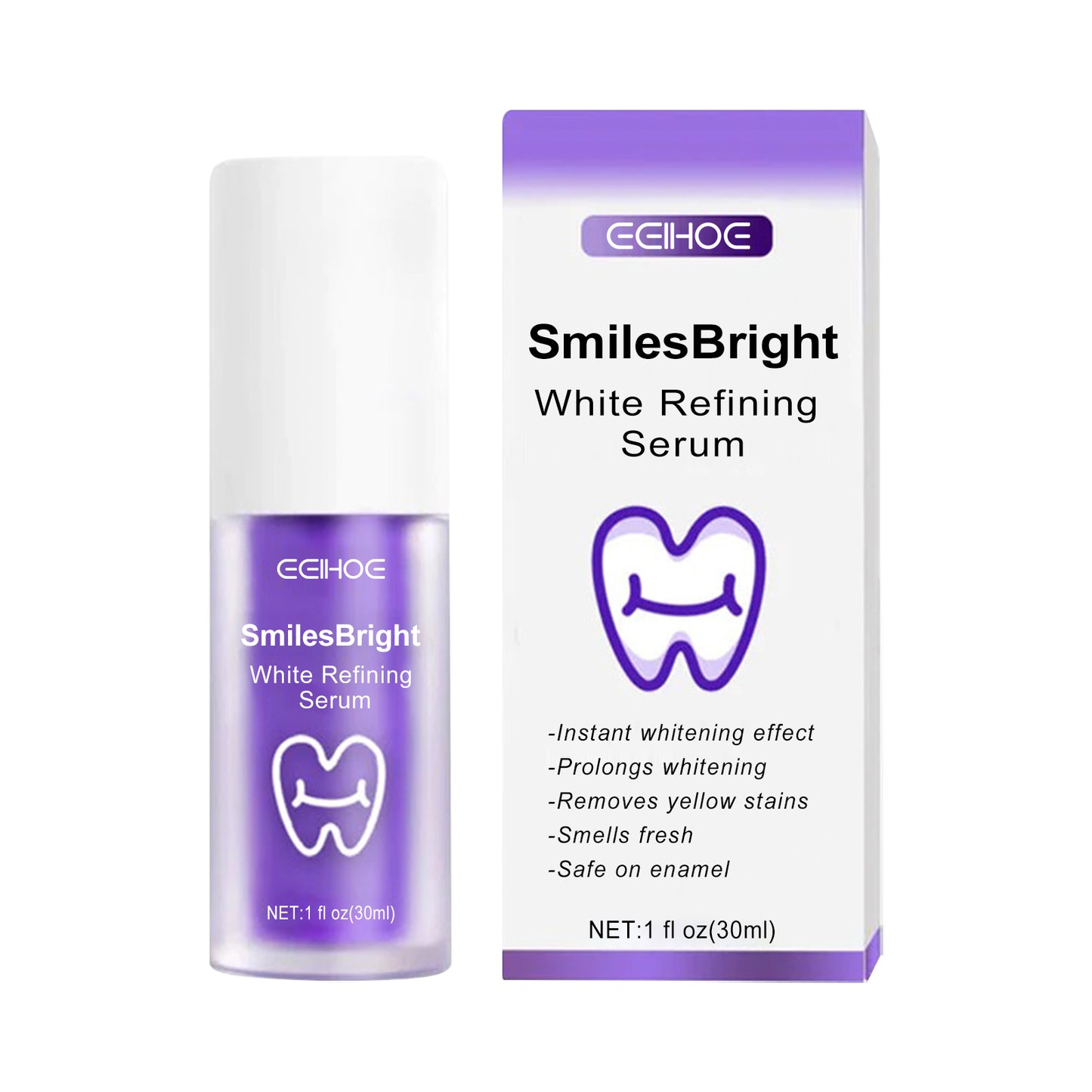 Purple Whitening Toothpaste, Cleans Stains And Odors Brightening Teeth Care Gums Toothpaste