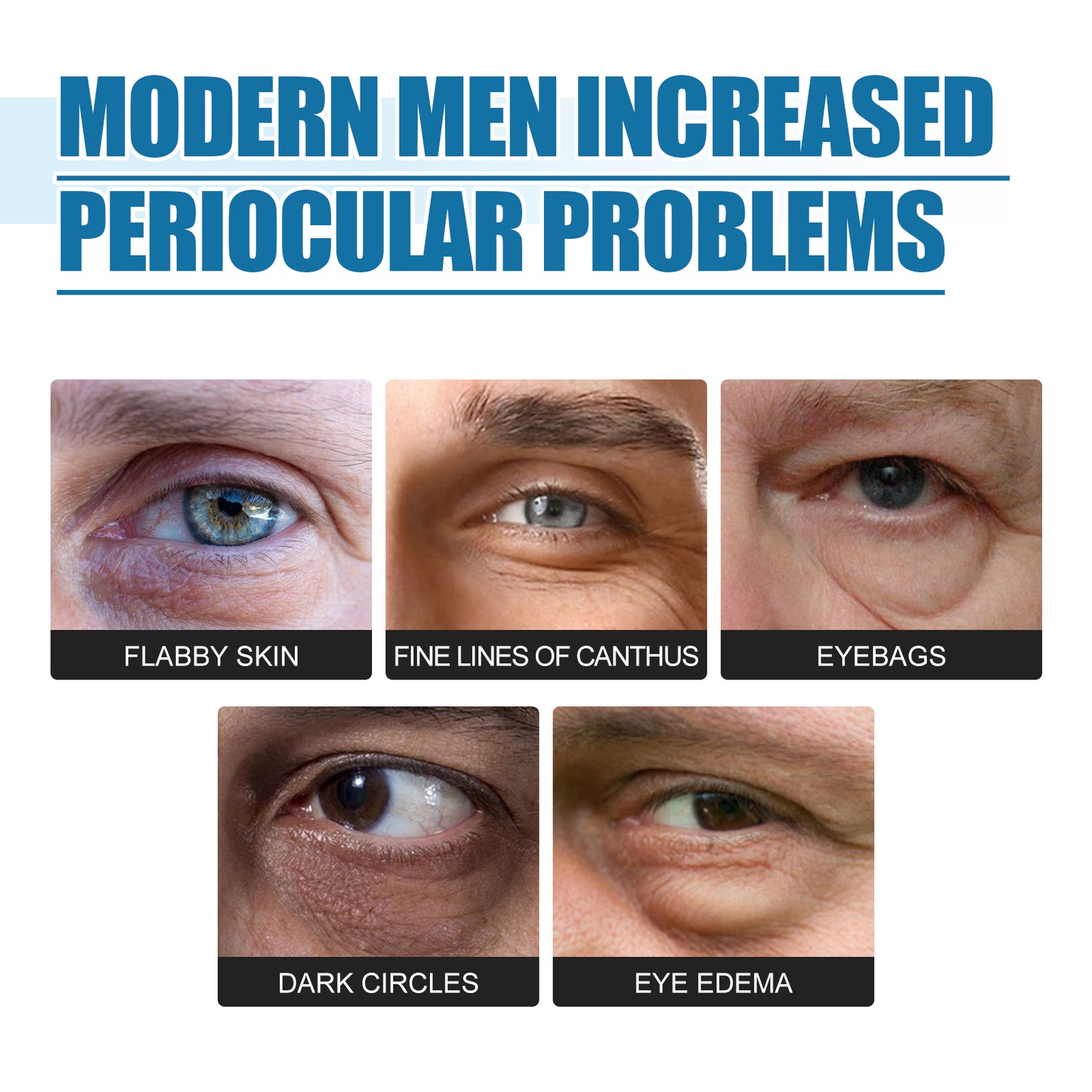 Men's Eye Serum Reduces Fine Lines, Bags, Dark Circles, Moisturizes, Firming, Brightening And Anti-Aging Eye Area