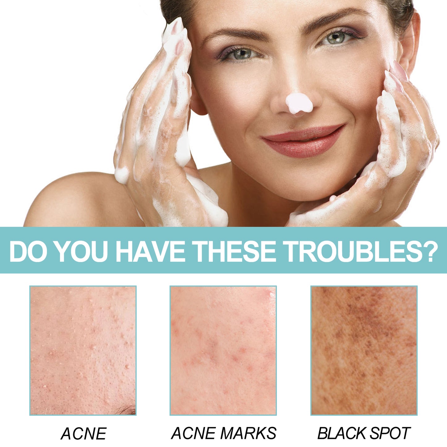 EELHOE Protein Repair Cleansing Soap Cleans Pores, Lighens Acne Dark Spots, Moisturizes Brightening Face Wash Soap