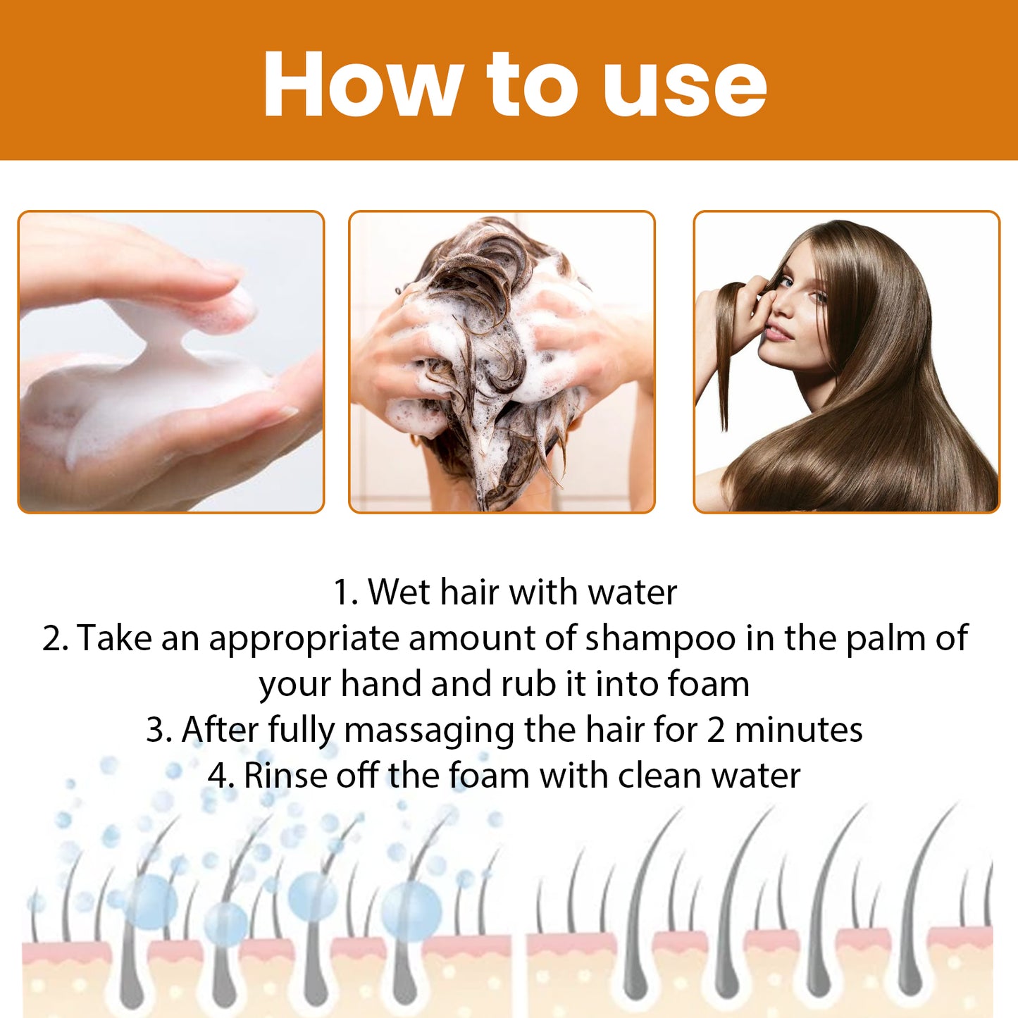 Rice Dense Hair Shampoo Deep Clean Thick Hair Moisturizing Hair Root Solid Hair Care Shampoo