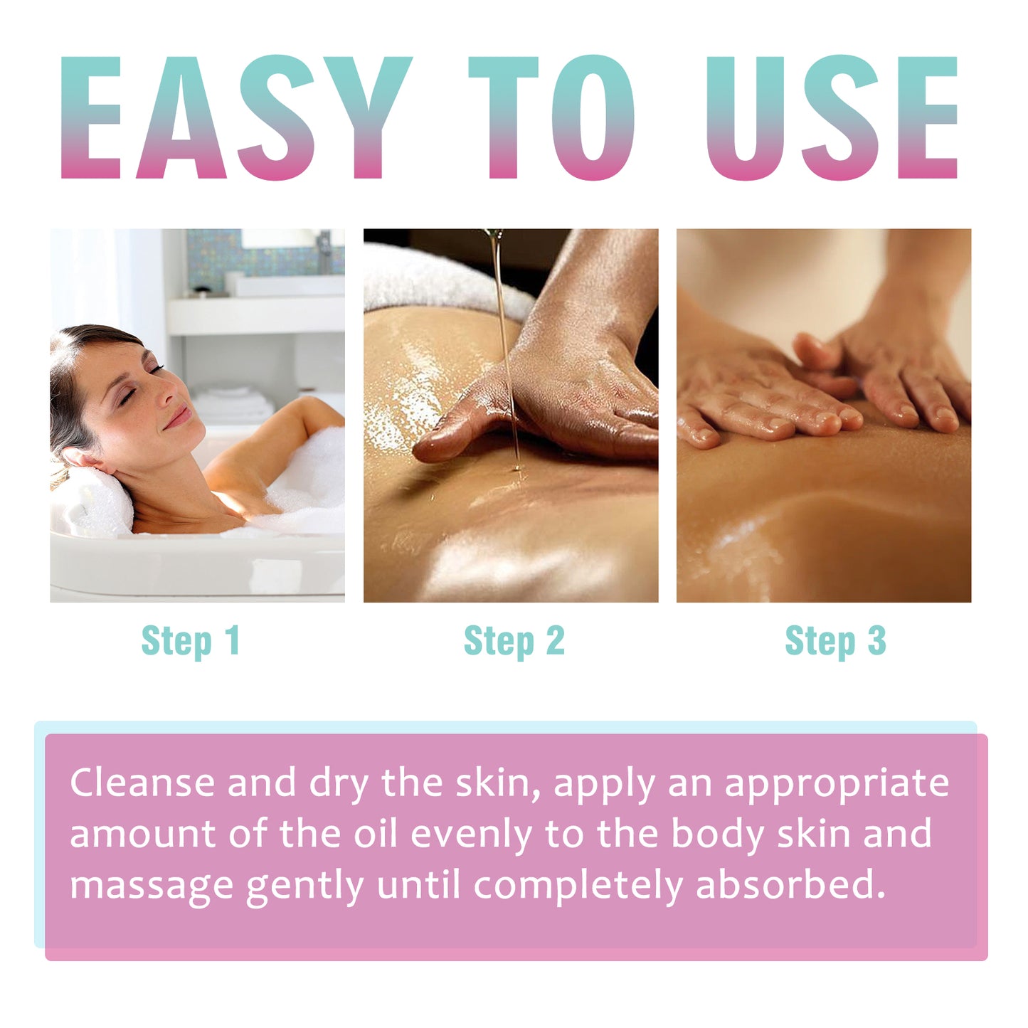 Body Oil, Skin Moisturizing Delicate Firming Skin Relaxing Body Muscle Massage Essence Oil