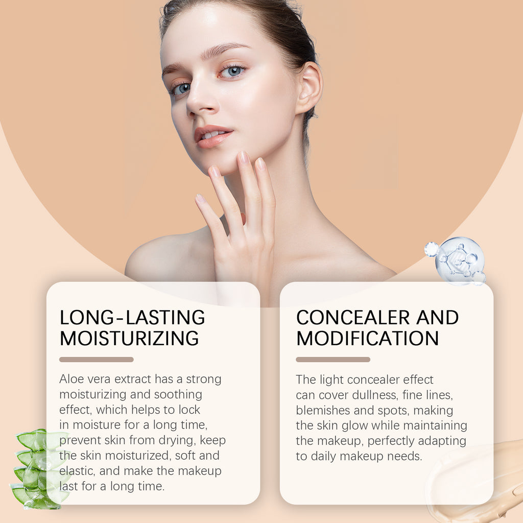 Moisturizing Concealer Foundation Light, Moisturizing, Brightening And Nourishing Skin Matte And Clear Oil Skin For Dry Skin