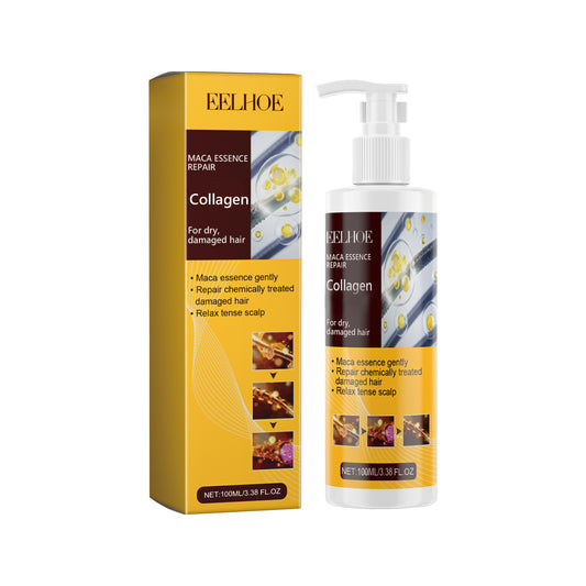 Maca Essence Repair Collagen, Repair Damaged Hair Reduces Split Ends Deep Clean Smooth And Shiny