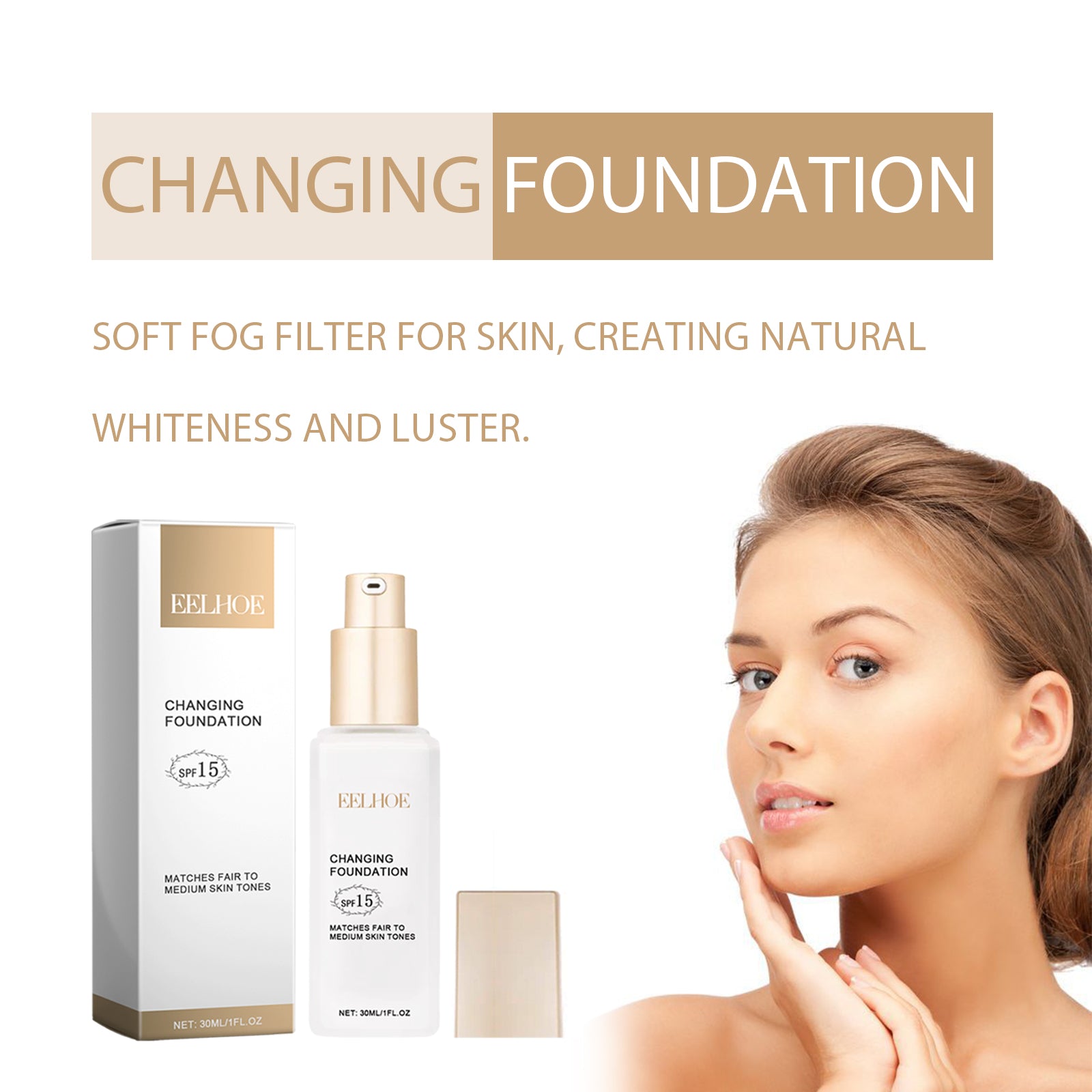 Changing Foundation, Its Moisturizing Carry Bright Color Of Skin Block Defect Containment Exquisite Light Lasting Foundation