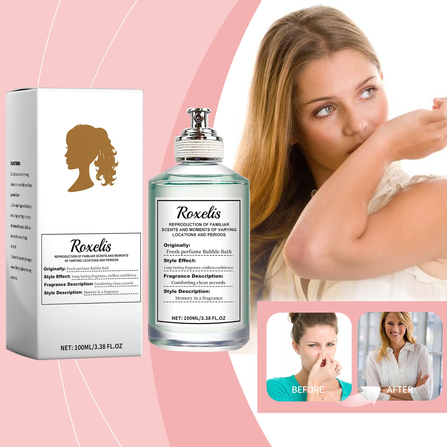 Fresh Perfume Bubble Bath, Holiday Eau De Toilette Lasting Fragrance Elegant Style To Highlight The Temperament And Fragrance