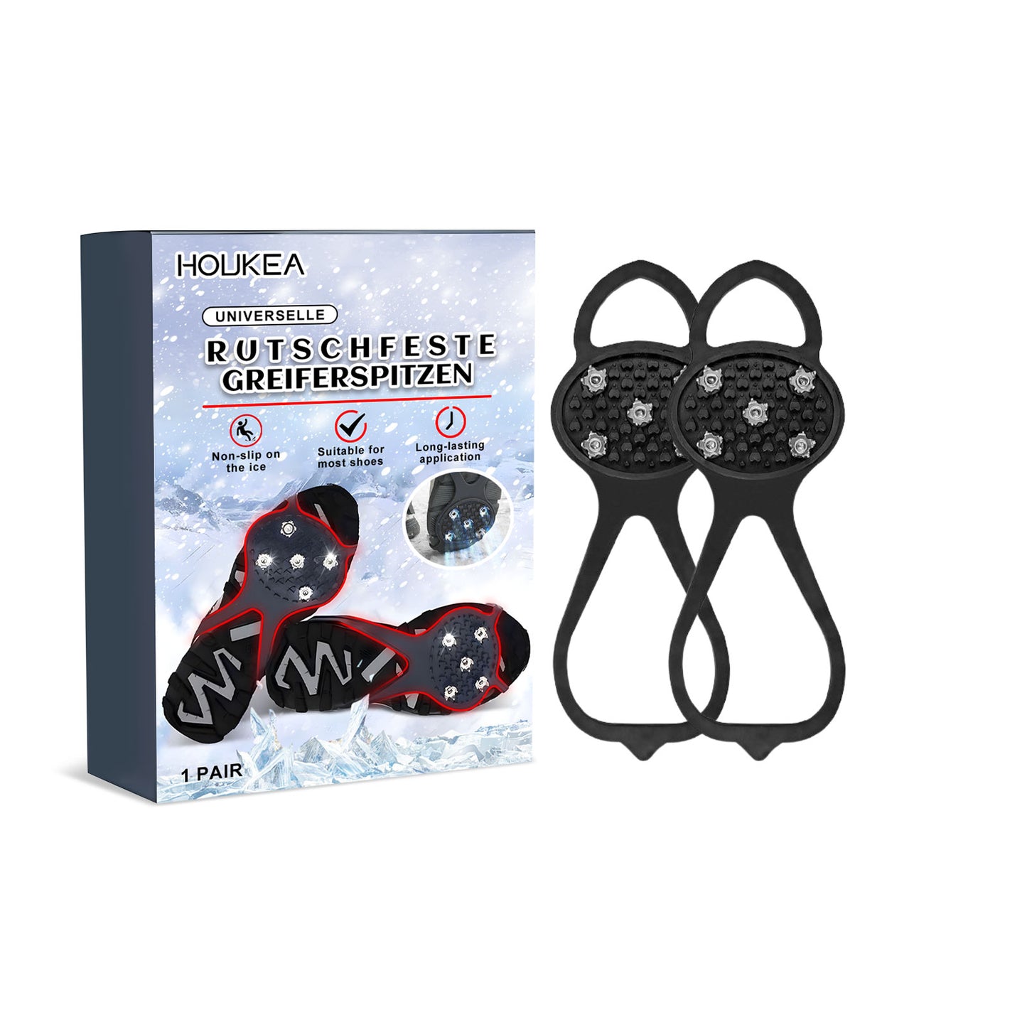 Universelle Rutschfeste Greiferspitzen, Outdoor Crampons Snowshoe Cover Mountaineering Sports Fall Easy To Wear And Take Off Shoe Cover