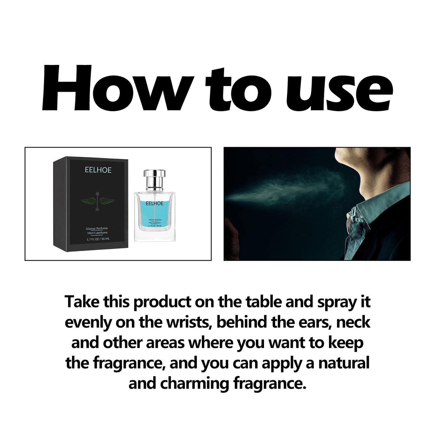 Glamor Perfume, Refreshing Mild Not Pungent Long - Lasting Fragrance Natural Fragrance Dating Niche Perfume