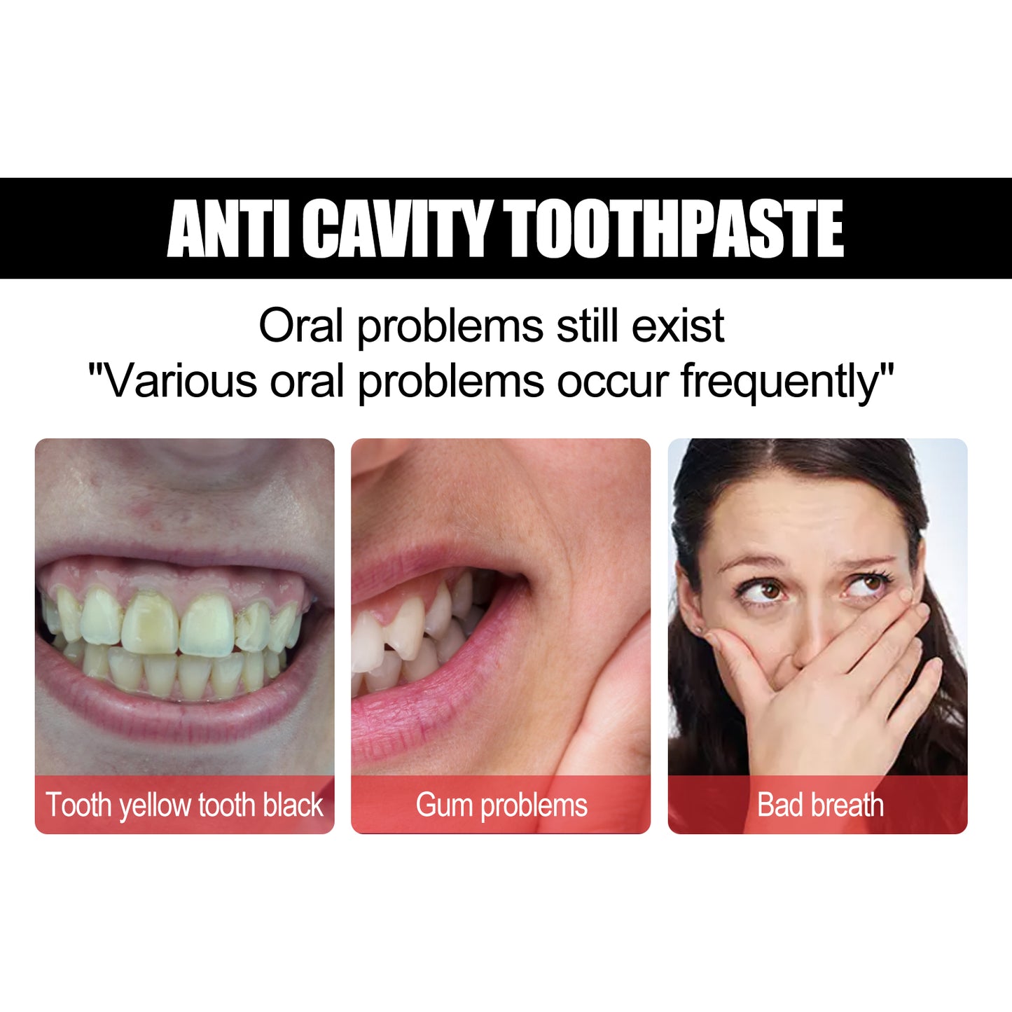 Anti Cavity Toothpaste, Deep Clean Tartar Stain Whitening Mouth Protection Fresh Breath Cleaning Toothpaste