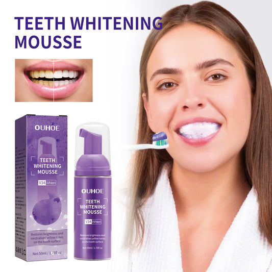 Teeth Whitening Mousse Toothpaste, Mouth Cleaning Remove Dirt Yellow Teeth Care Fresh Breath Whitening Teeth Toothpaste