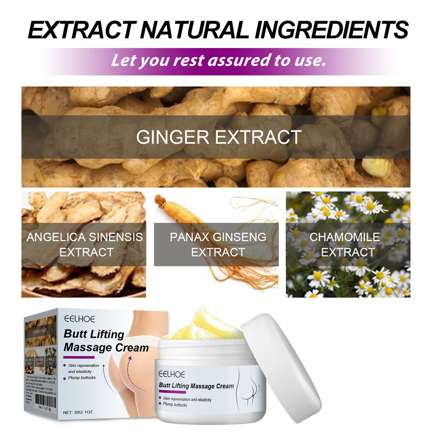 Butt Massage Cream Firming Body Skin And Enhancing Buttock Elasticity Moisturizing Massage Treatment Cream