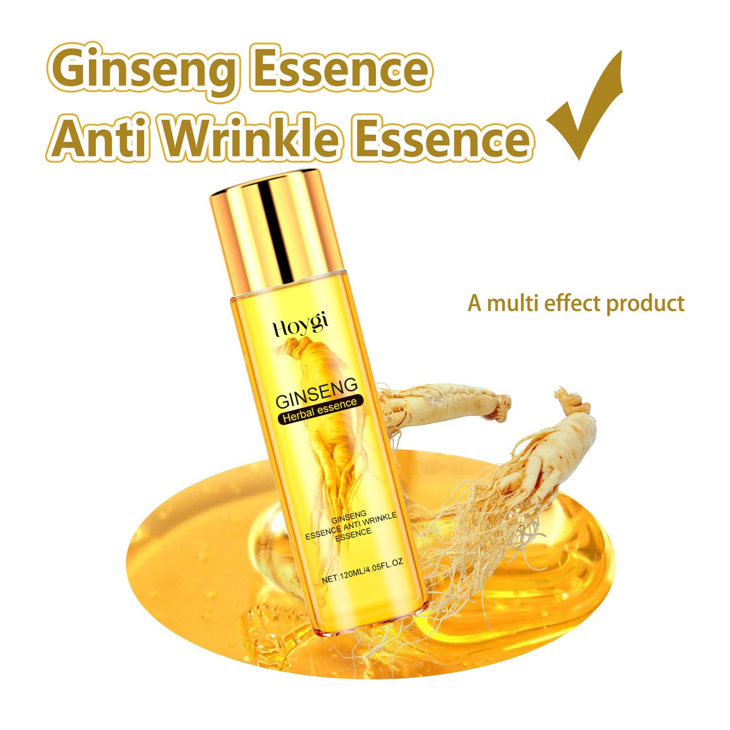 Ginseng Essence Anti Wrinkle Essence, Repairing Facial Fine Lines Improve Dark Heavy Moist Tight Anti-Wrinkle Cream