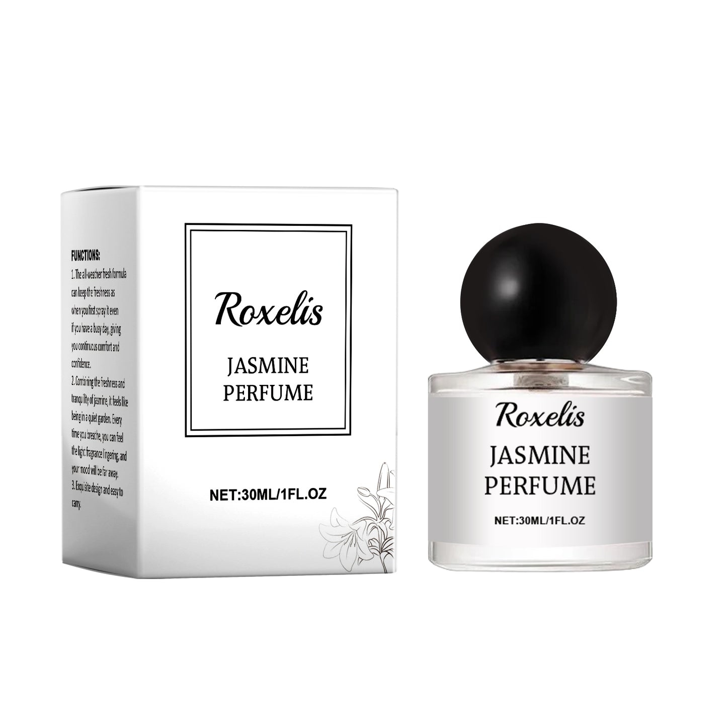Romantic Pair Of Jasmine Perfume, Light Elegant Exudes Charm Leave Fragrance Fragrance Eau De Toilette Wood Floral Notes