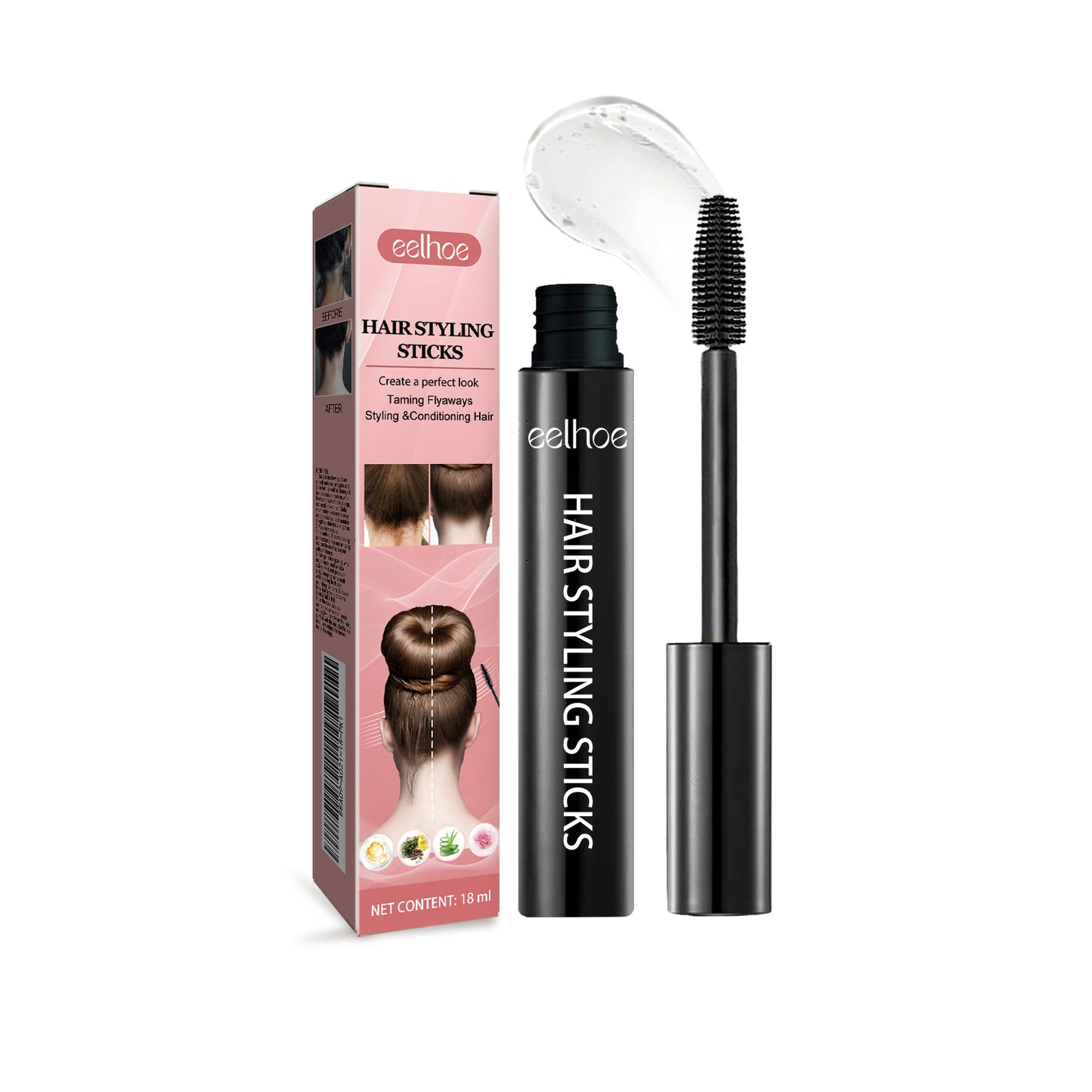 Hair Styling Sticks, Smooth Frizzy Natural Non-Greasy Hair Permanent Styling Broken Hair Finishing Cream