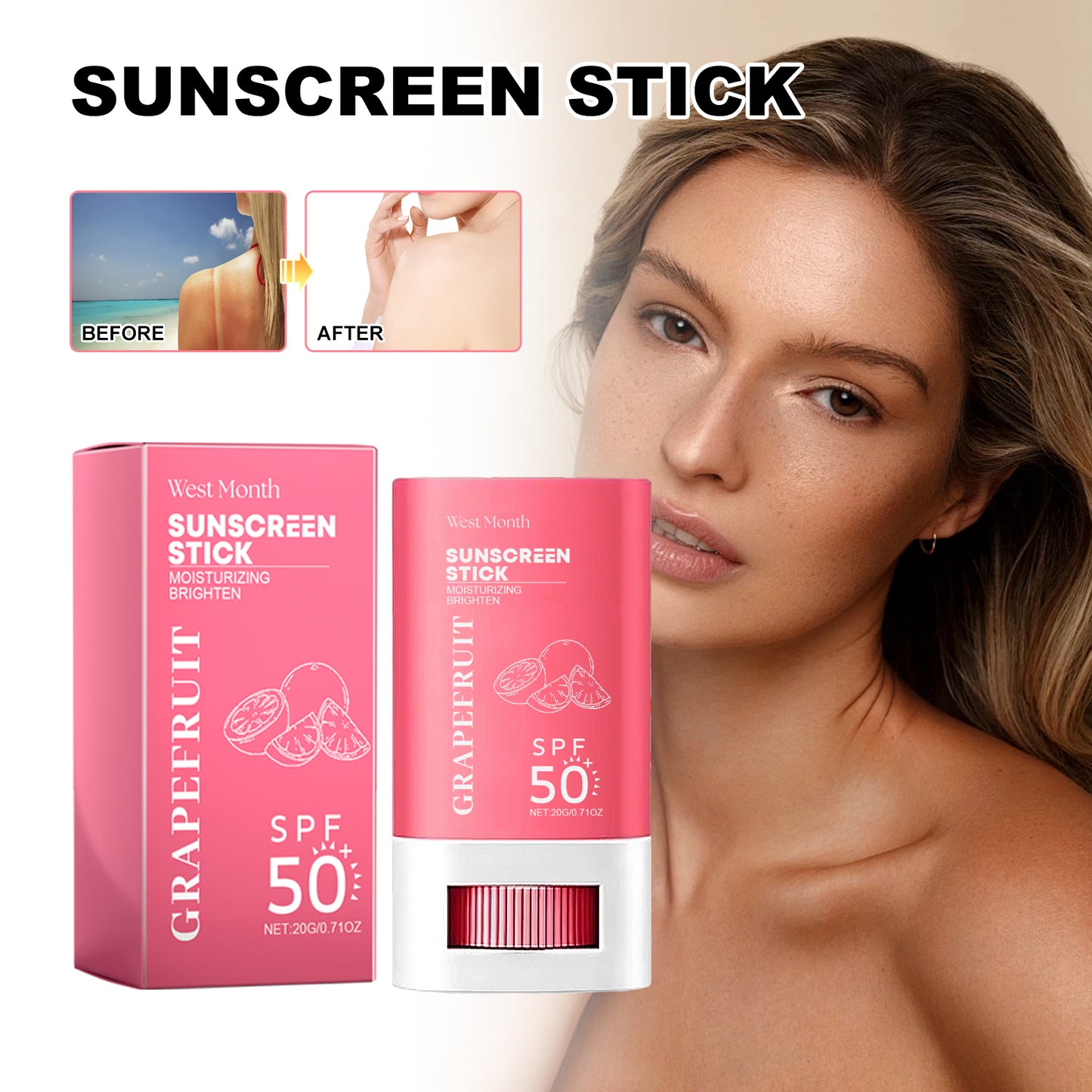 Sunscreen Stick, All Available Light Dry Solid Isolation Protective Cream