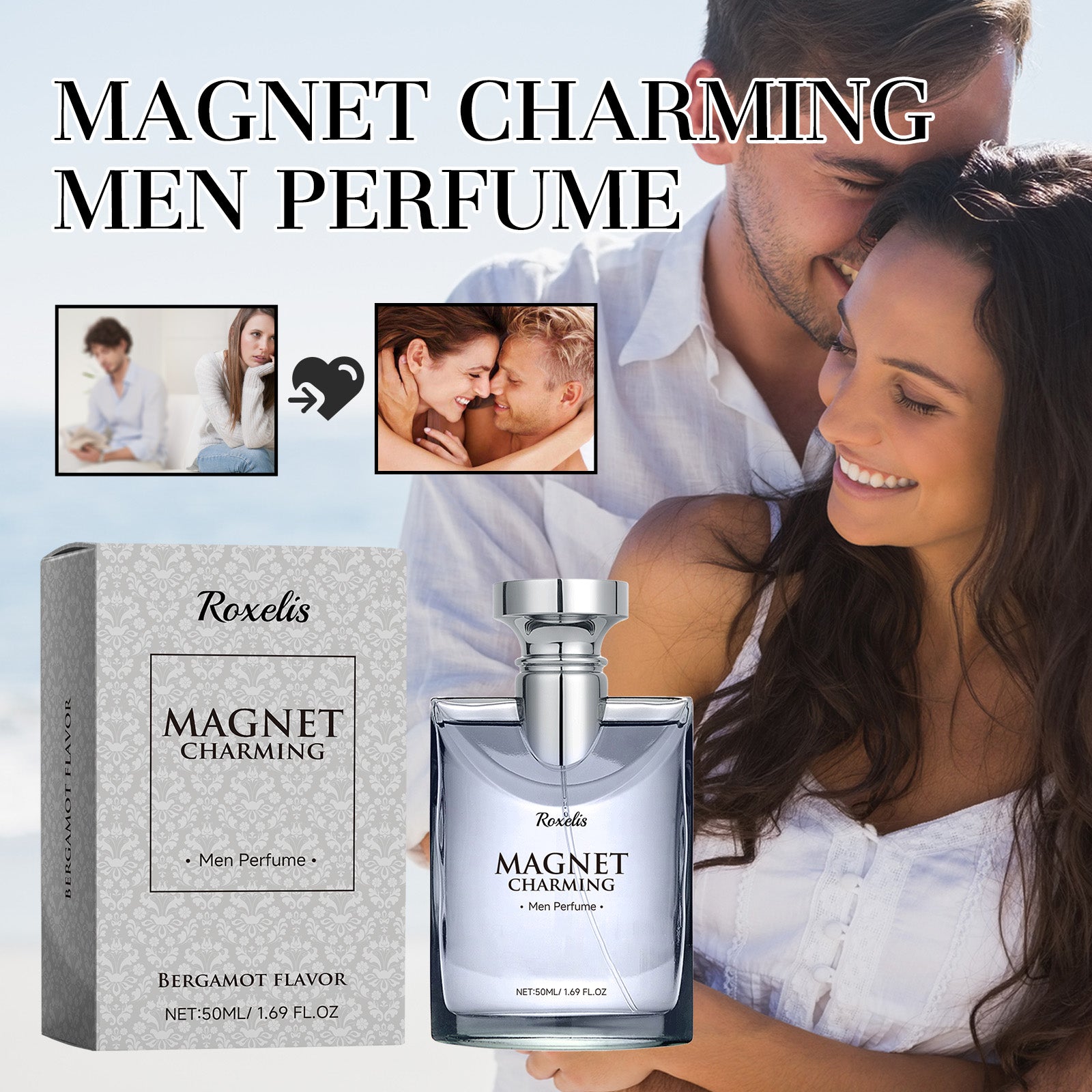 Men's Perfume Bergamot Natural Light Fragrance Fresh Charm Refreshing Atmosphere Carry Men's Dating Perfume
