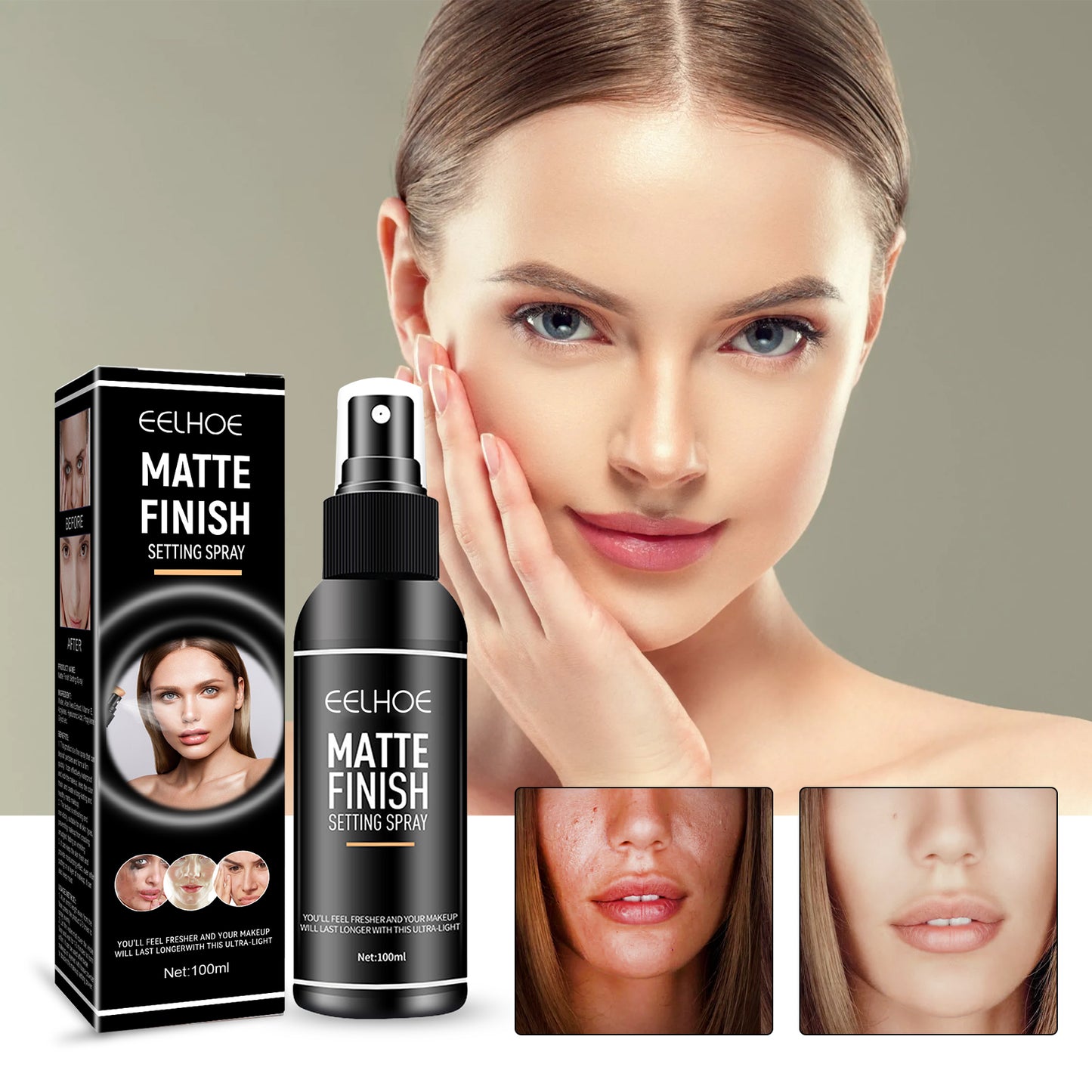 Matte Setting Spray, Oil Control Long-lasting Makeup Waterproof Setting Spray