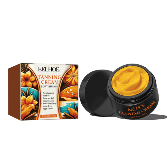 EELHOE Tanning Cream, Outdoor Beach Tanning Help Wheat Tan Moisturizing Black Lotion