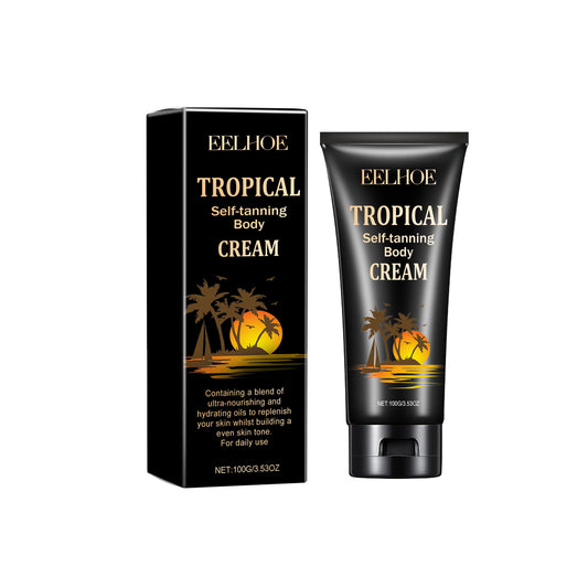 Tropical Self-Tanning Body Cream, Natural Wheatskin Moisturizing And Moisturizing Cream For Tanning And Tanning