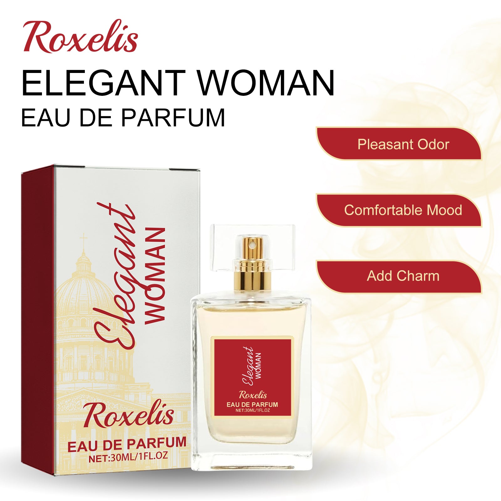 Elegant Woman Eau De Parfum, Natural Fresh Niche Light Elegant Flower Fruit Fragrance Wrist Behind Ear Lasting Fragrance Dating Atmosphere Perfume