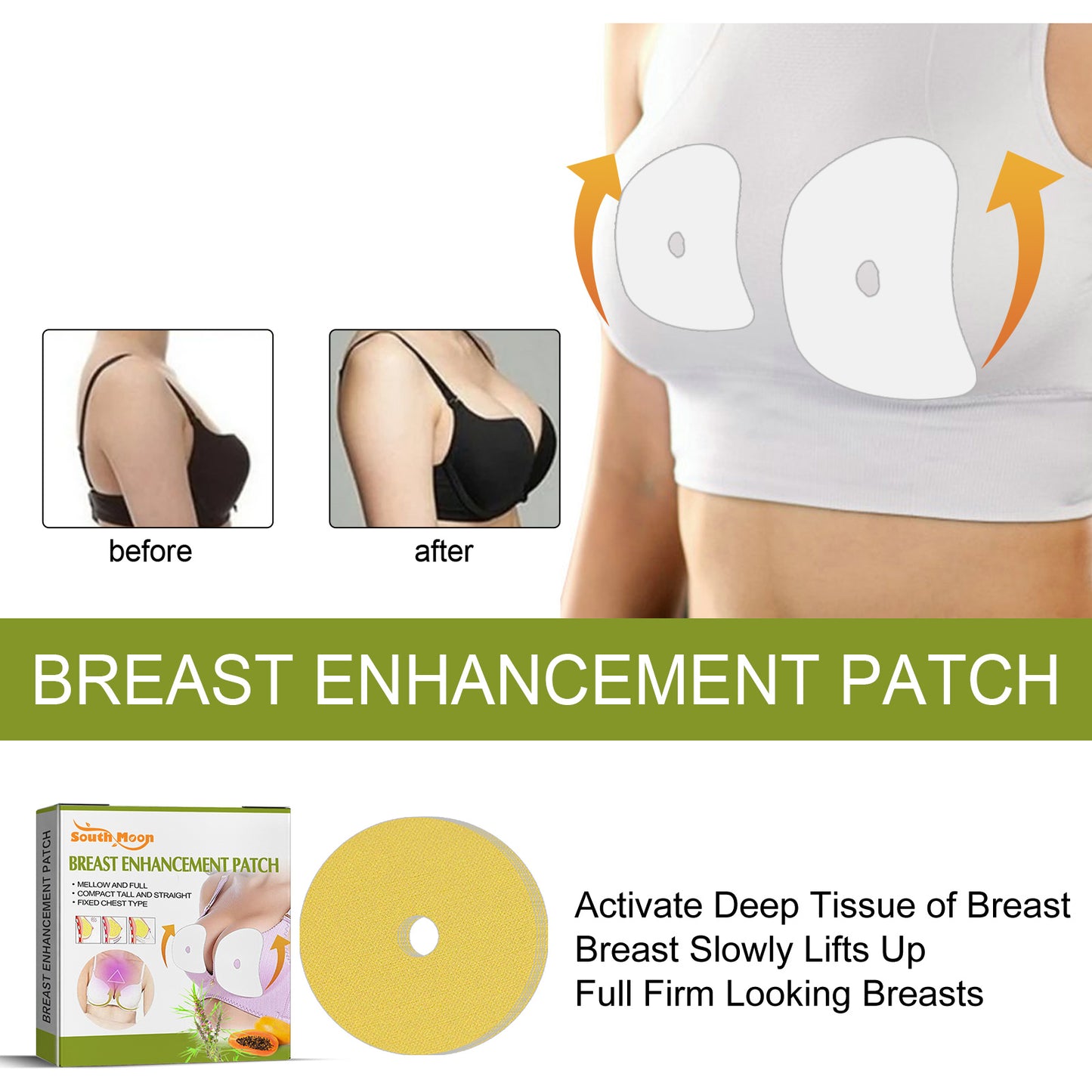 Breast Enhancement Patch, Chest Firming Anti-sagging Gather Breathable Plump Breasts Patch