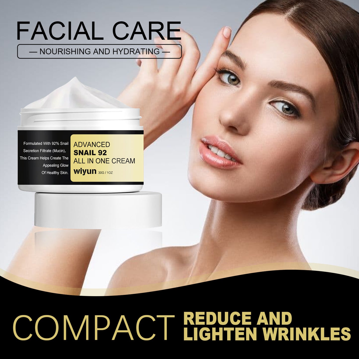 wiyun Advanced Snail Cream, Moisturizing whitening skin brightening skin tone firming cream