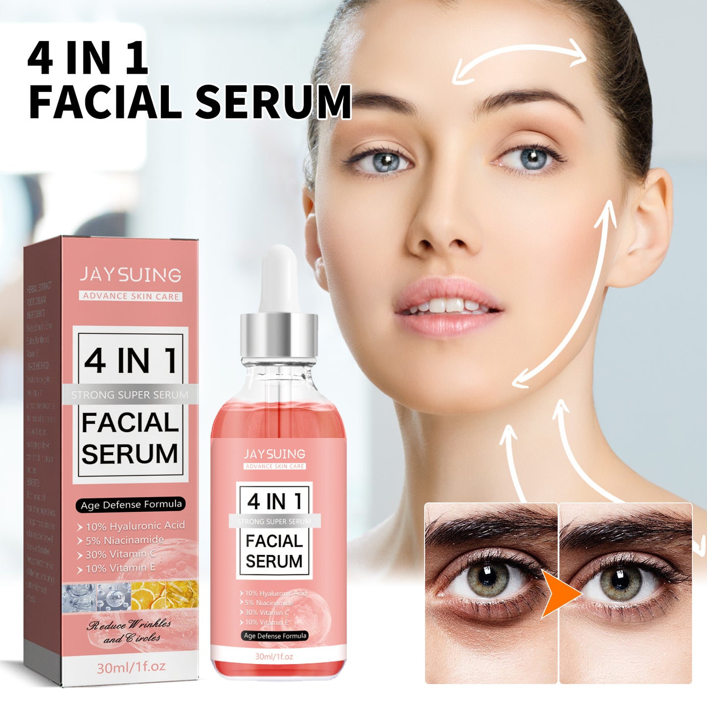 4 In 1 Face Serum Lighten Fine Lines Moisturizing Hydrating Firming And Moisturizing Skin Serum