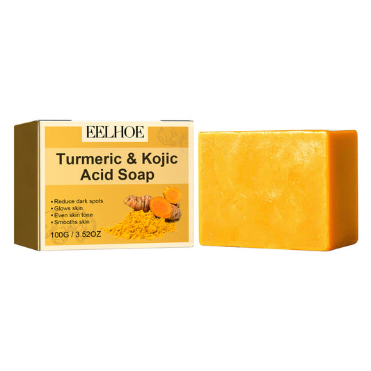 Turmeric & Kojic Acid Soap, Gently Clean Face Fade Spots Brighten Skin Tone Moisturize And Moisturize Even Skin Tone