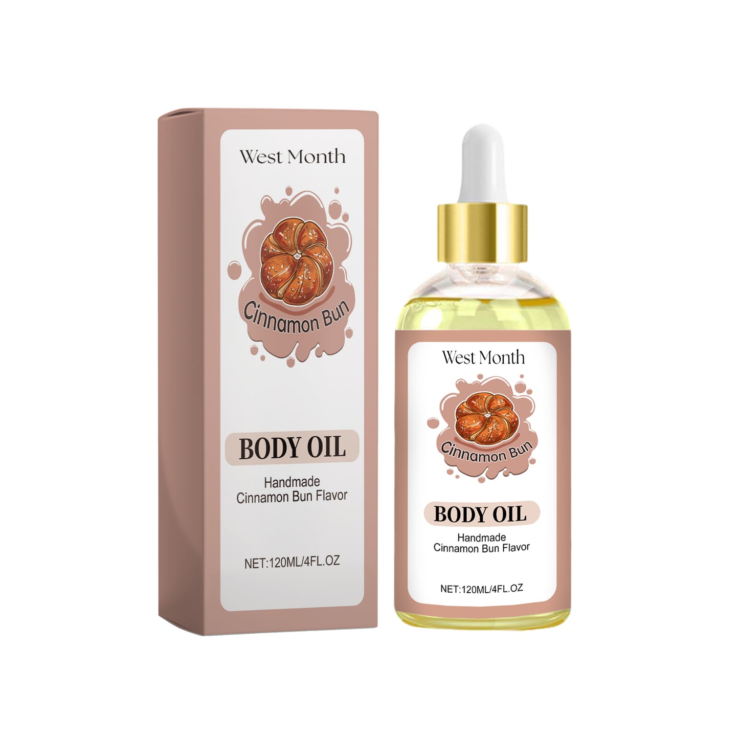 Body Oil Handmade Cinnamon Bun Flavor