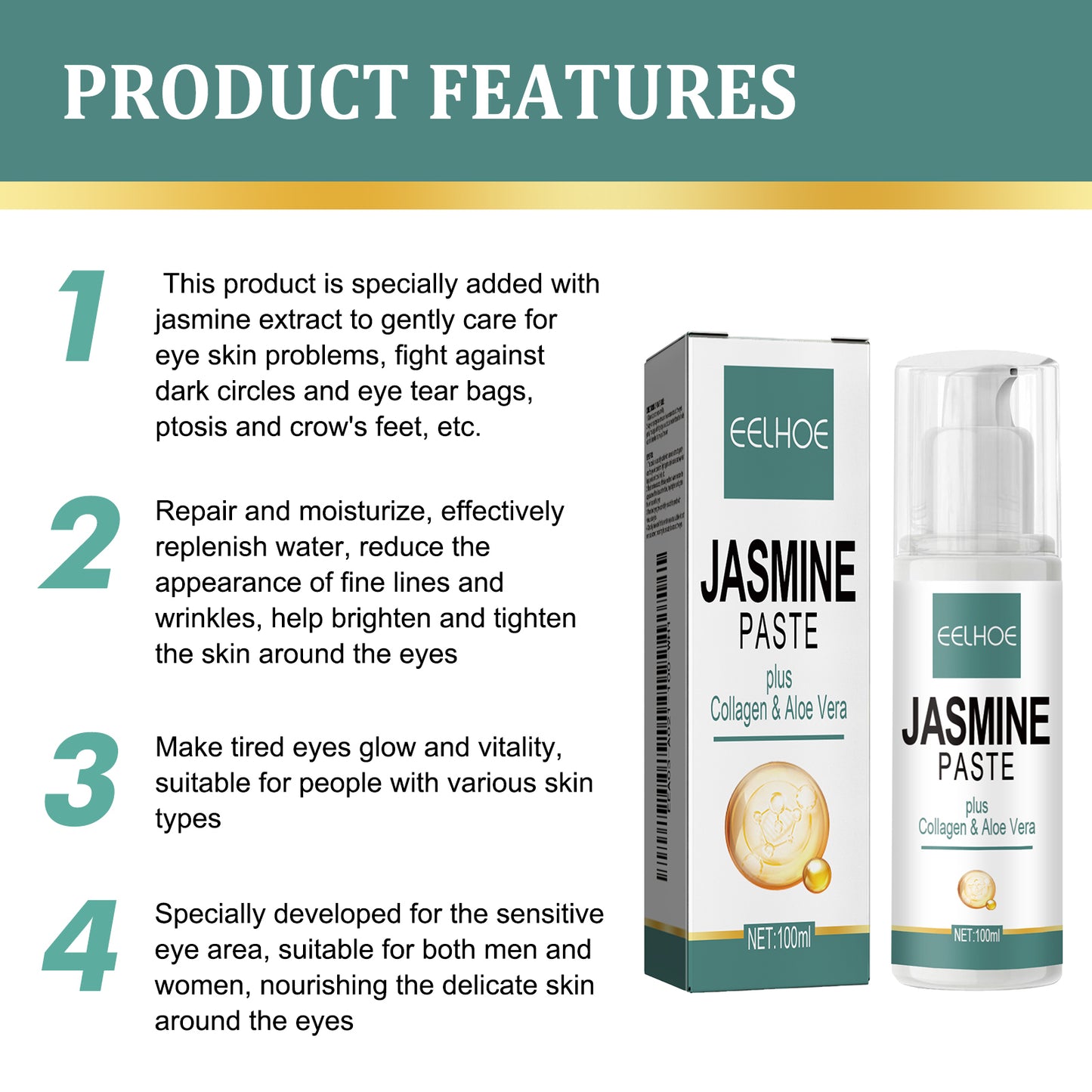 Light Dark Circles Eye Cream, Gentle And Moisturizing, Lightening Fine Lines, Tightening Eye Bags, And Anti-Aging Eye Cream Around The Eyes
