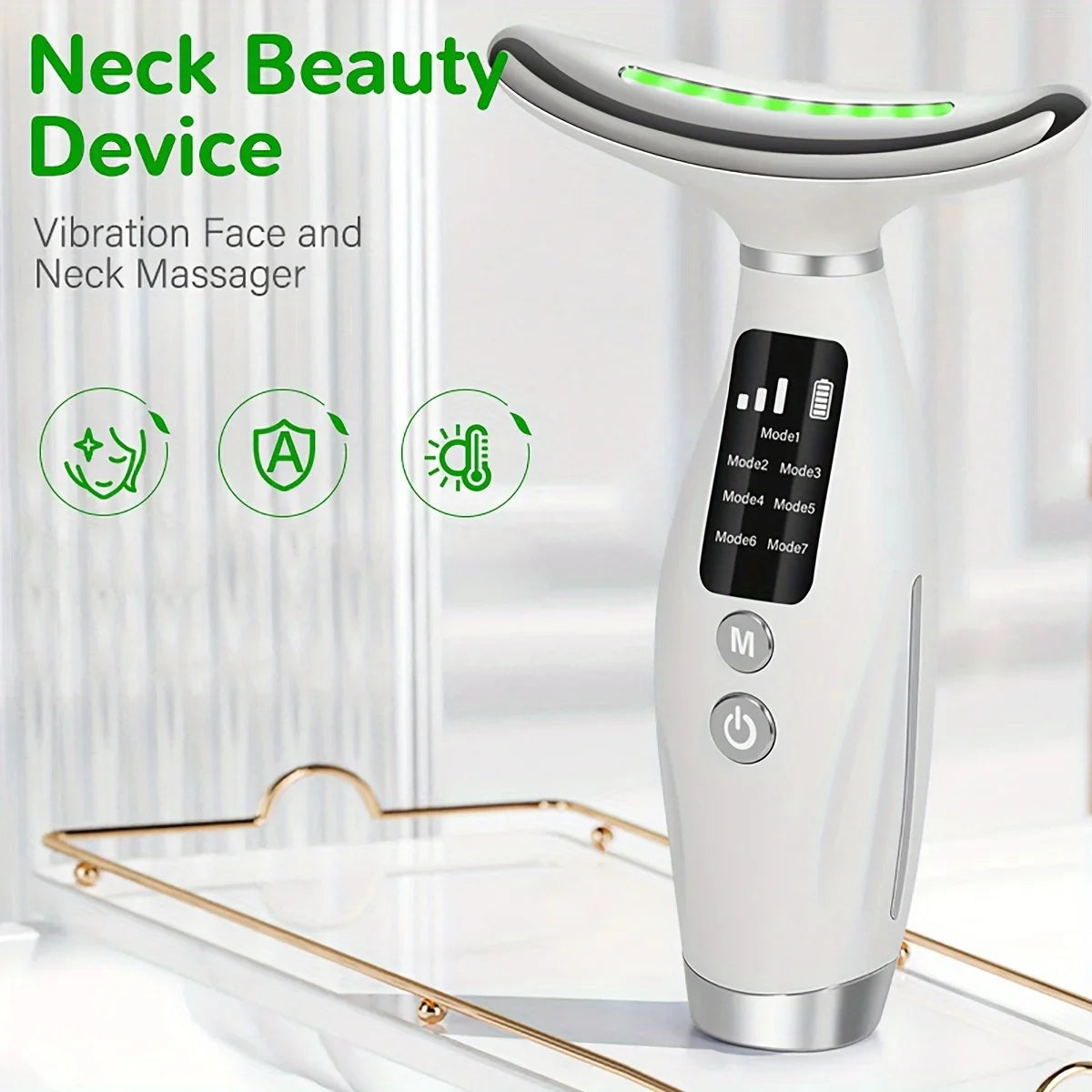 NNEOBA 7-Mode LED Neck & Face Beauty Device – Skin Tightening, Lifting & Massage