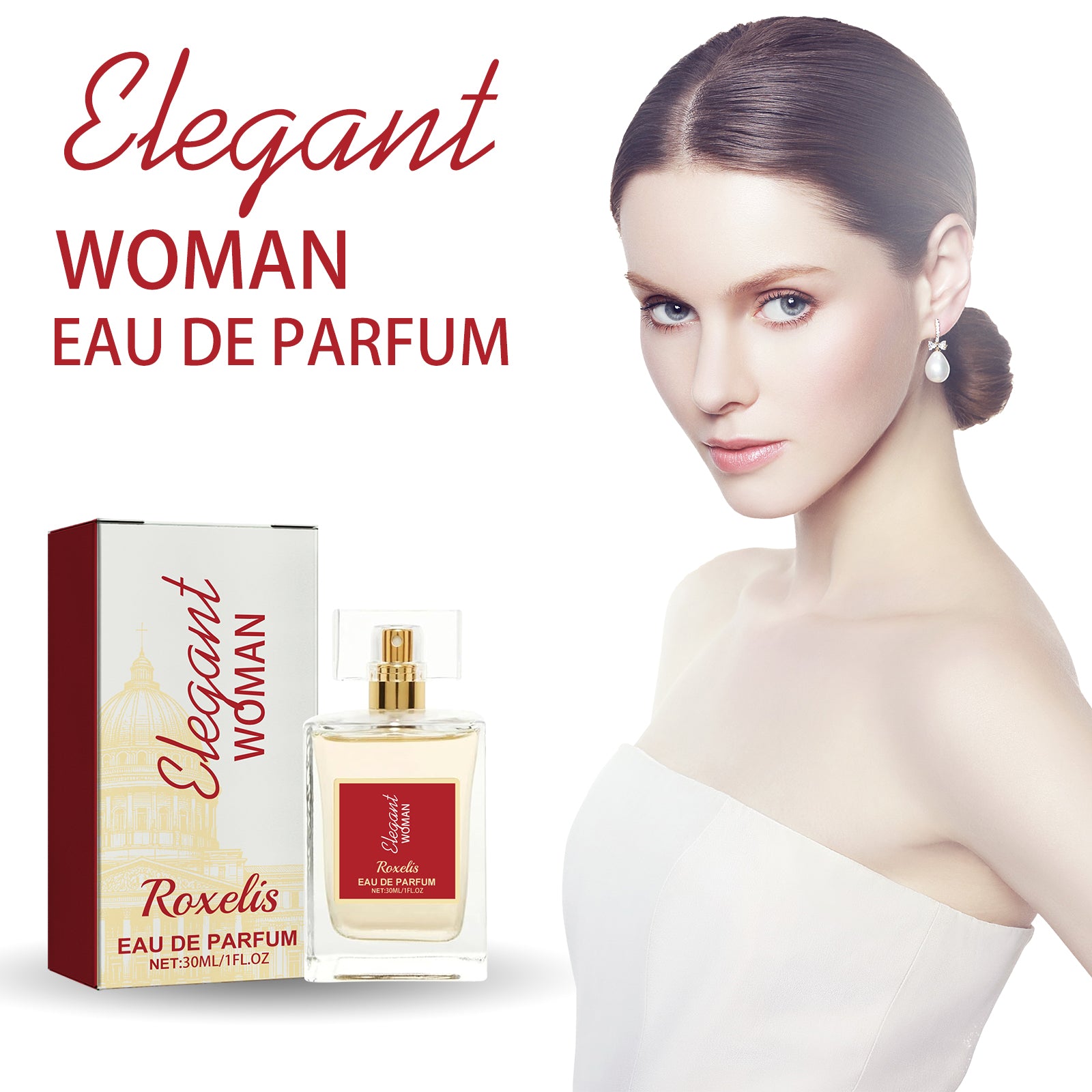 Elegant Woman Eau De Parfum, Natural Fresh Niche Light Elegant Flower Fruit Fragrance Wrist Behind Ear Lasting Fragrance Dating Atmosphere Perfume