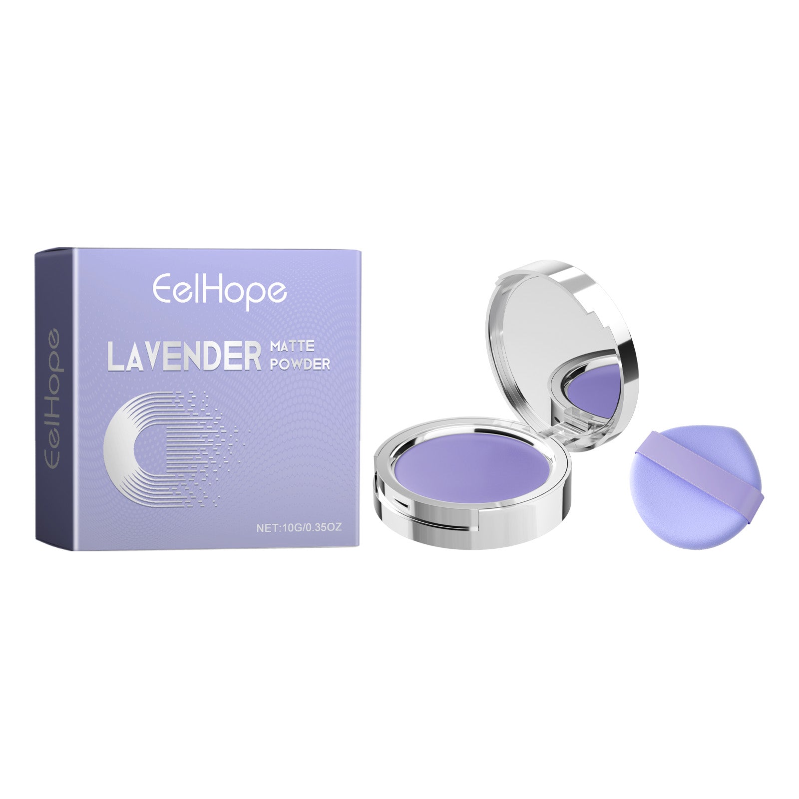 Lavender Matte Powder, Mist Face Matte Light And Easy To Take Off Makeup Natural Long-Lasting Setting Powder