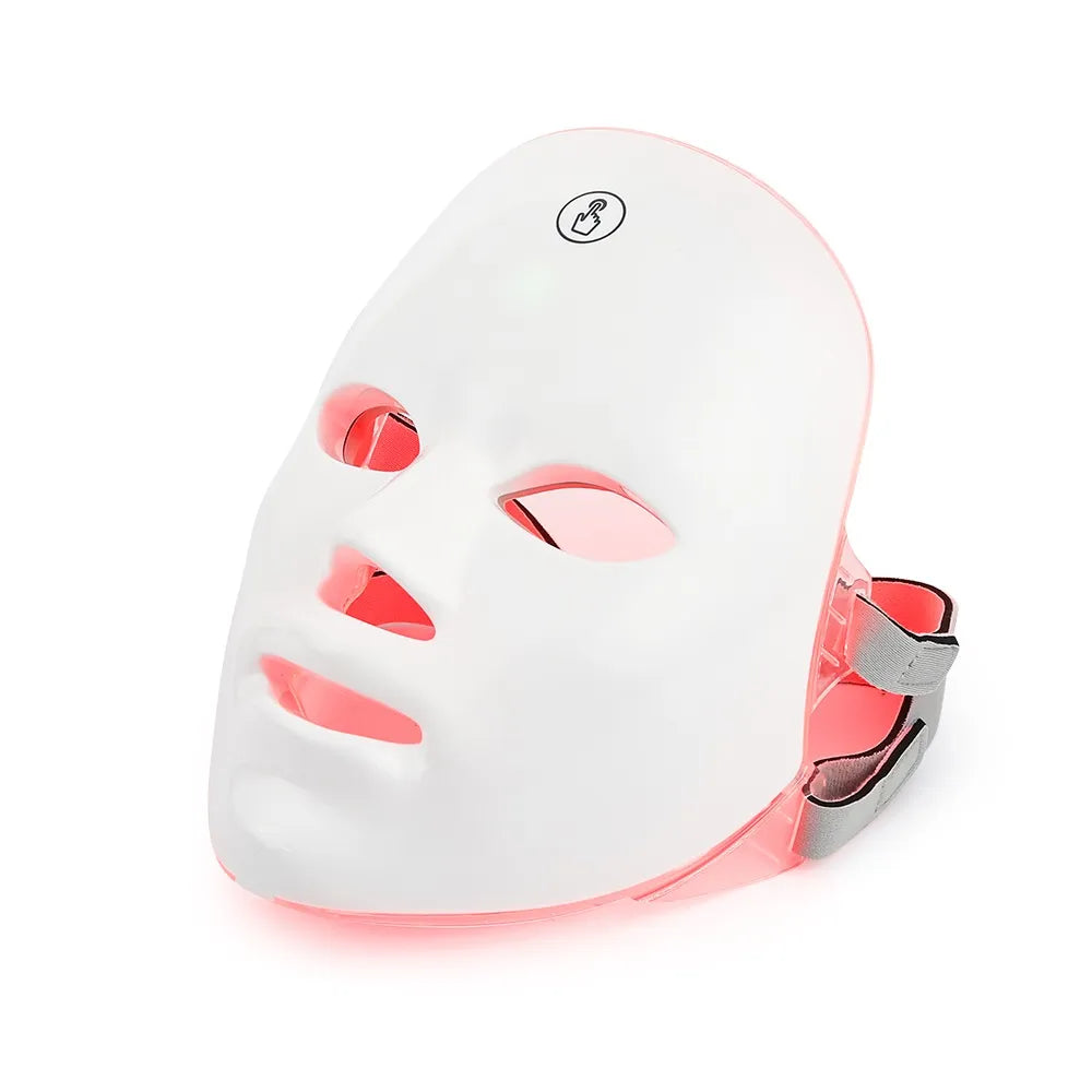 NNEOBA 7-Color LED Photon Therapy Rechargeable Facial Mask - Skin Rejuvenation & Beauty Device